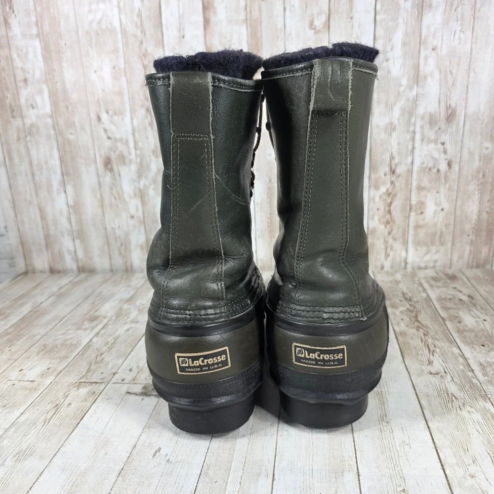La Crosse Outdoorsman Mens Insulated Winter Hunting Boots Size 6 Steel Shank‎